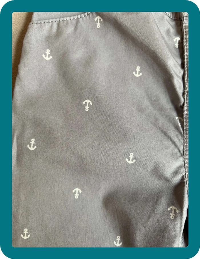 Pantalon en twill neuf coton imprimé ancres 12 mois - Petit Bateau - photo numéro 5