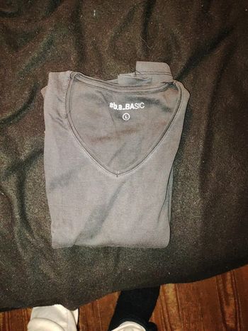 Tee-shirt à grandes manches noir