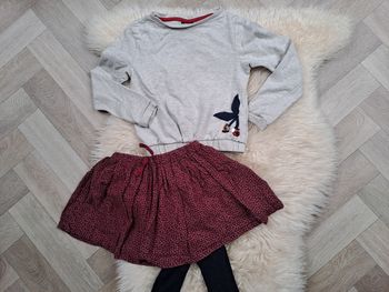 Ensemble mi-saison 6 ans Sweat Serjent Major et jupe Monoprix