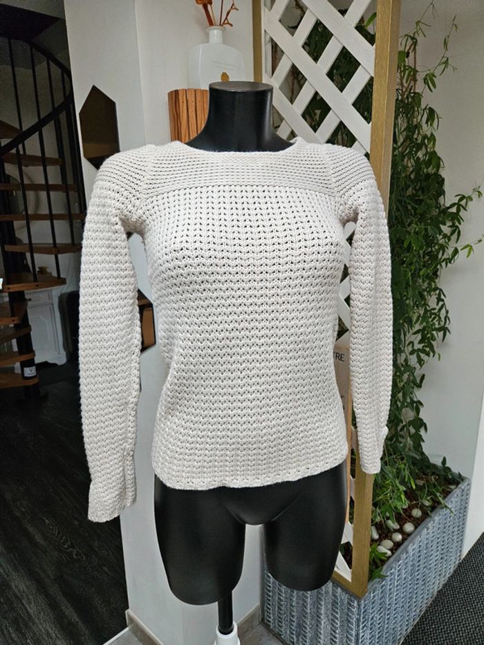 Zara pull beige taille S - photo numéro 3