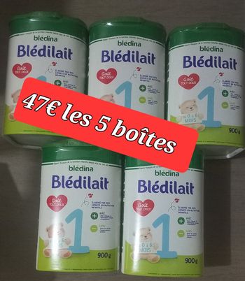 Blédilait 1 de 0 à 6 mois 900g×5