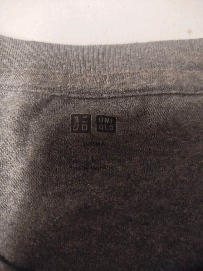 Tshirt gris basique - Uniqlo - L - photo numéro 2