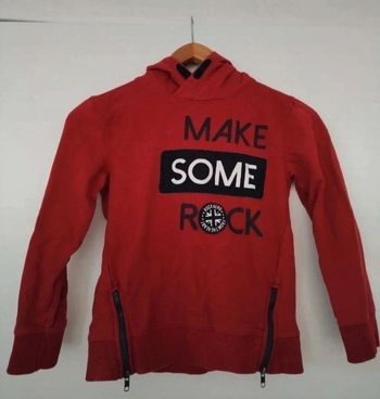 Sweat rouge noir garçon 10 ans