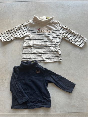 Lot de 2 sous pull bébé garçon 9 mois