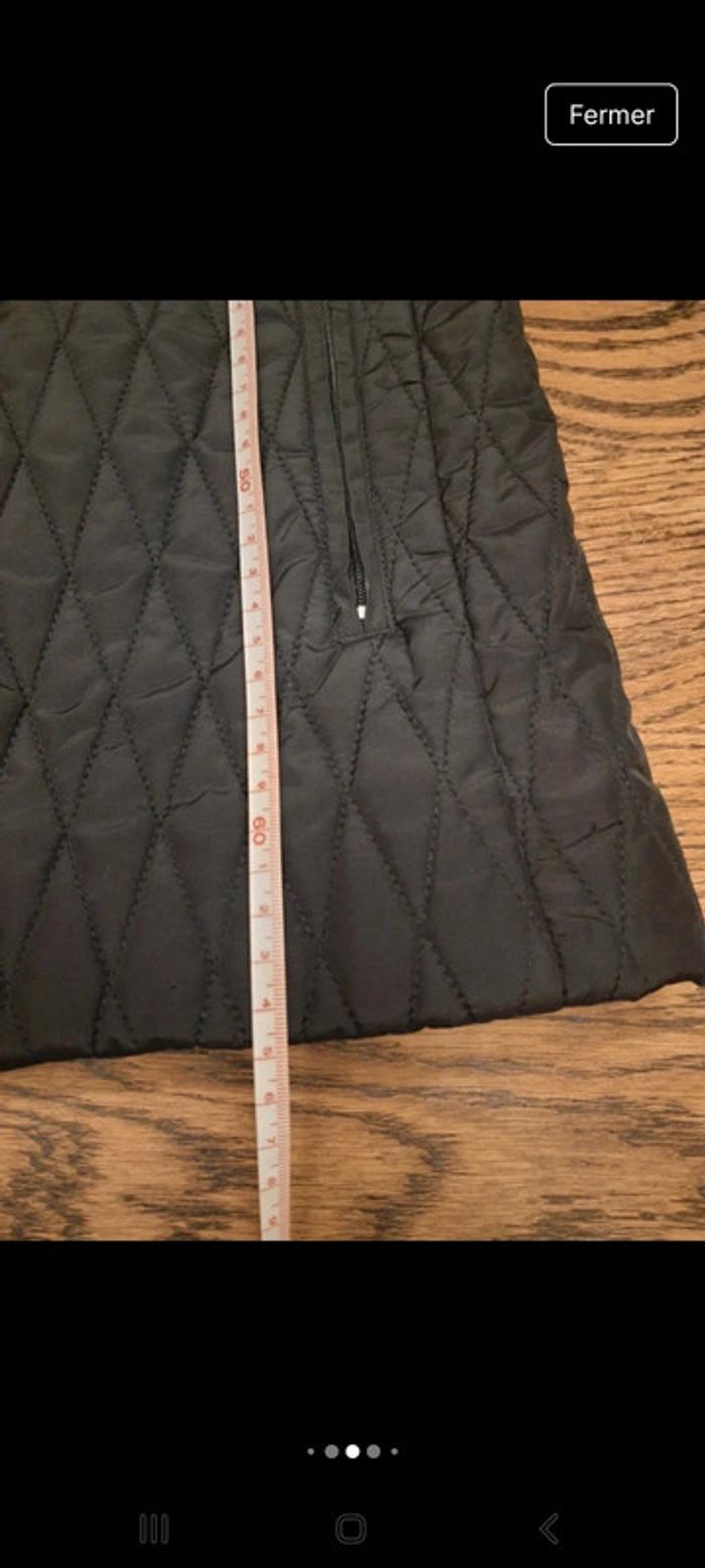 Veste Matelassé Stefanel noire fr 38 col fourrure - photo numéro 13