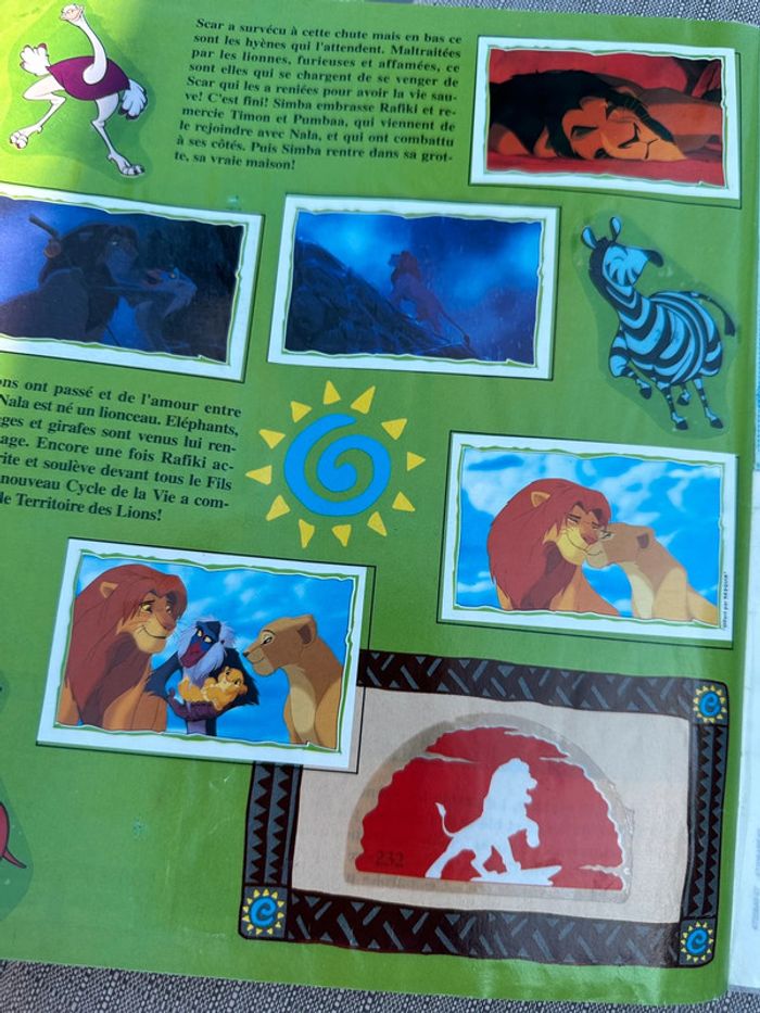 Album Panini complet Disney Le Roi Lion + poster + bon de commande stickers autocollants - photo numéro 11