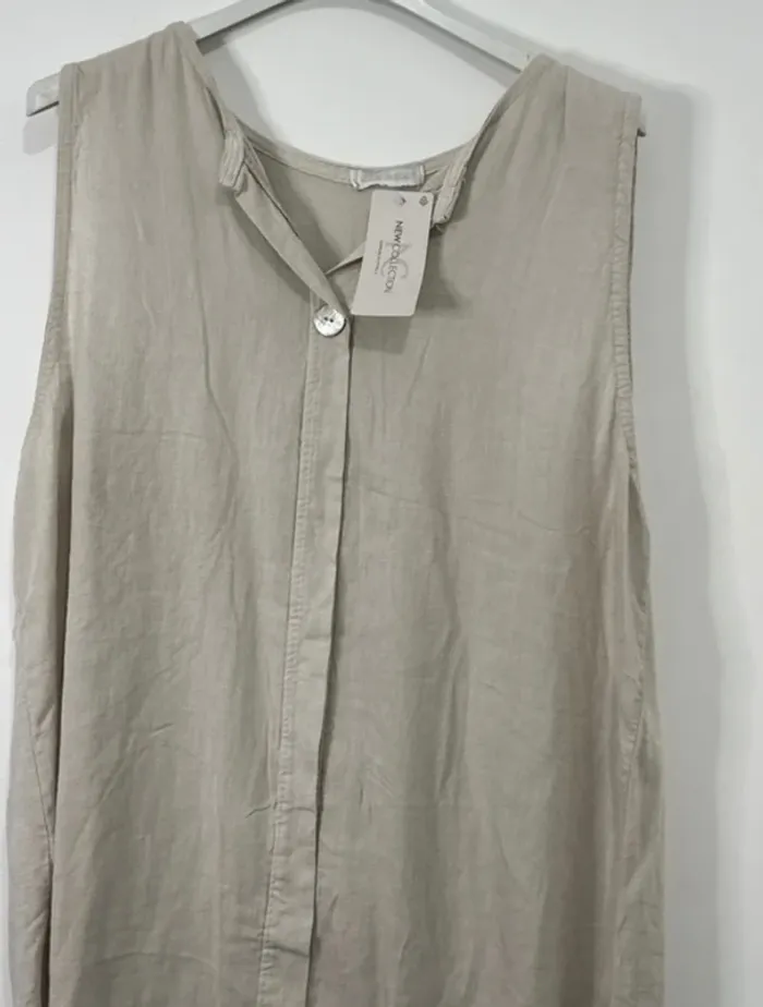 Blouse Femme Sans Manches – Gris Clair – Grande Taille 50 - photo numéro 2
