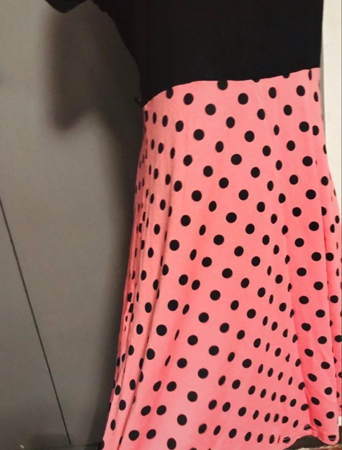 🖤💗 Robe Body Flirt noire et rose à pois – Taille 38/40 (S) - photo numéro 4