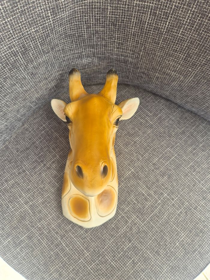 ​🎠Décoration Murale Artisanale – Hauteur 28 cm Tête de girafe - photo numéro 1