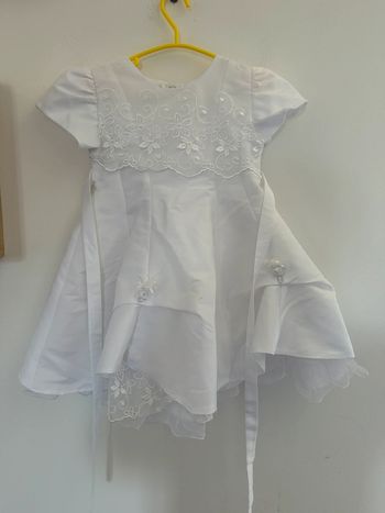 Robe de cérémonie fille blanche 18 mois
