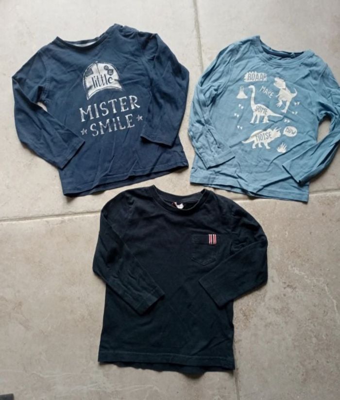 Lot de 3 t-shirts manches longues
