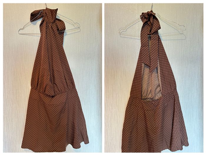 Robe marron à petit pois - photo numéro 2