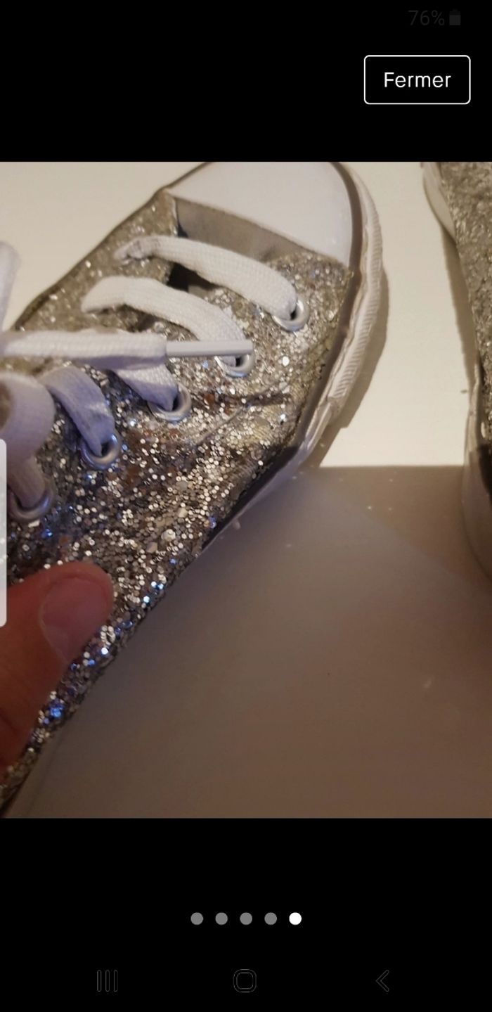 Baskets à paillettes taille 35 - photo numéro 5