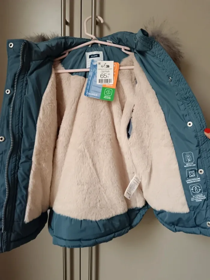 Manteau chaud hiver Okaïbi fille 3 ans 98cm neuf - photo numéro 6