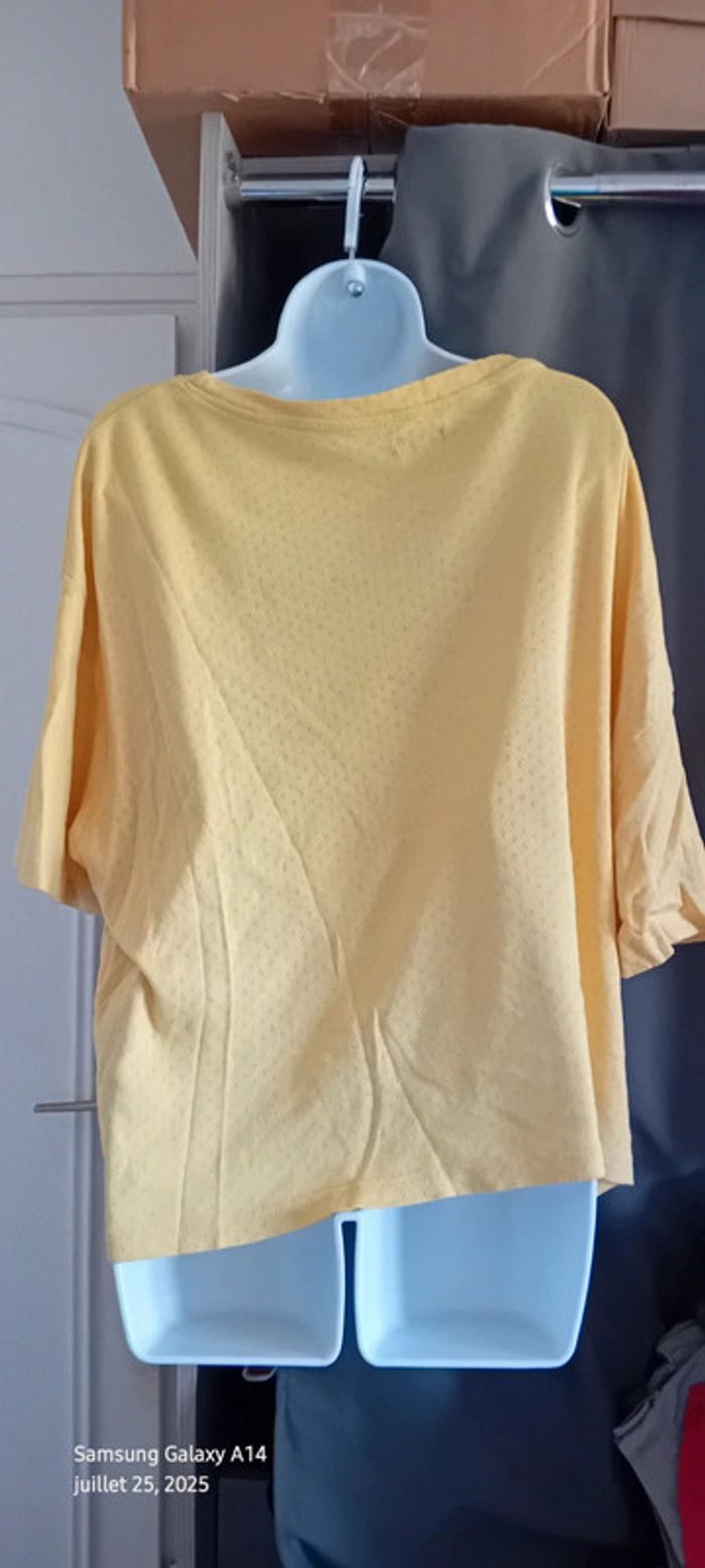 Haut manches courtes oversize maille ajourée motif losanges femme XXL in extenso - photo numéro 3