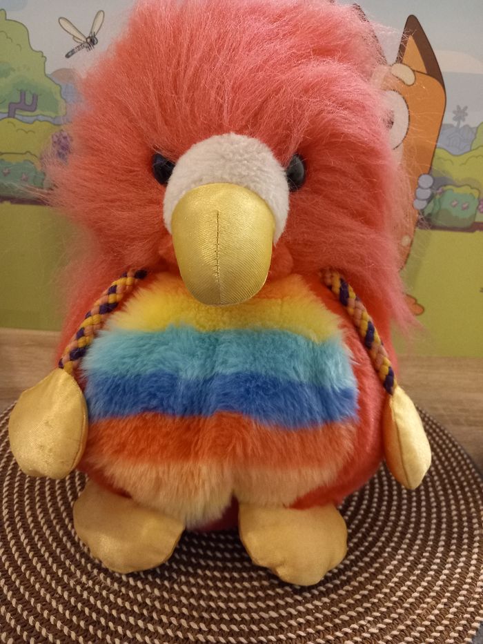Peluche oiseau multicouleurs Ajena vintage 34cm - photo numéro 4