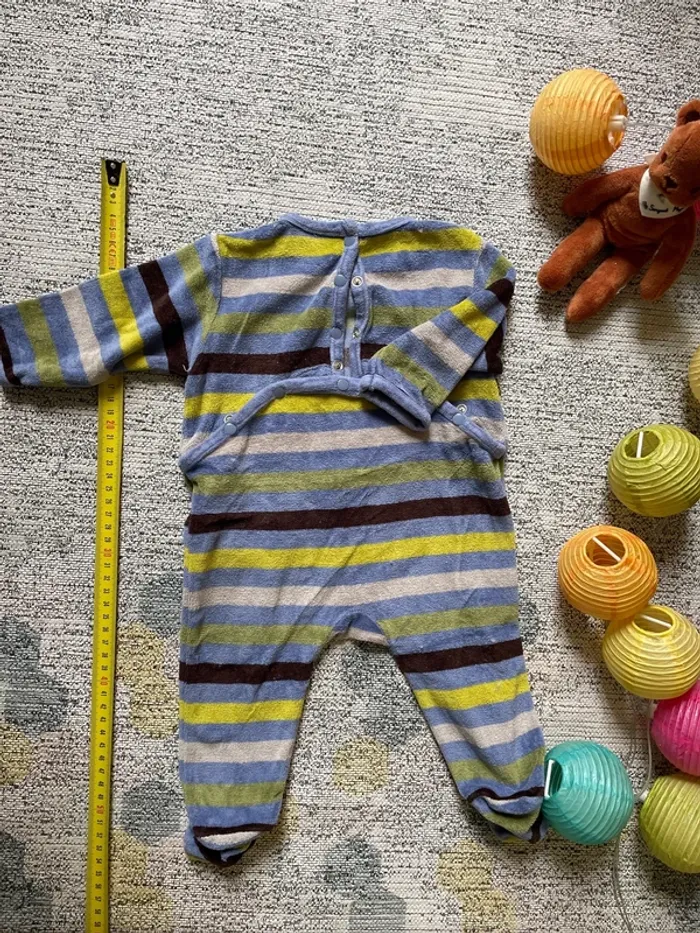 Pyjama velours rayé - photo numéro 2