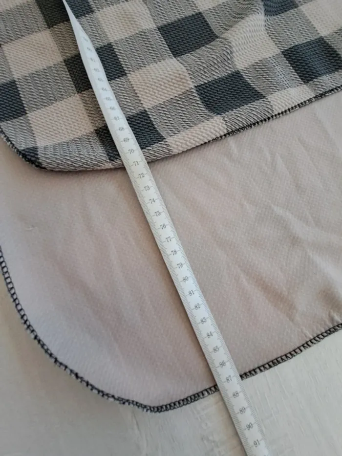Tunique asymétrique - Made in Italy - taille unique S/M - court devant long derrière - carreaux - photo numéro 4