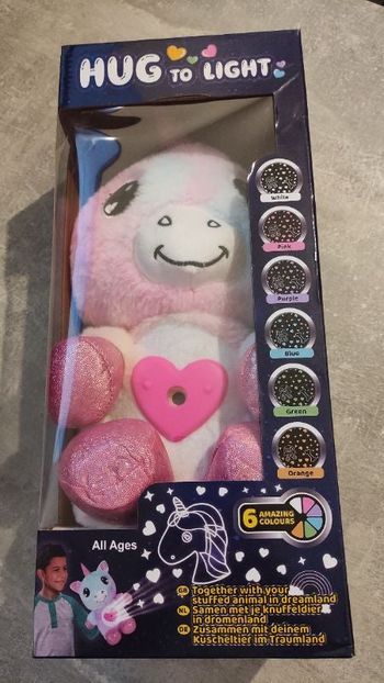 Peluche veilleuse licorne