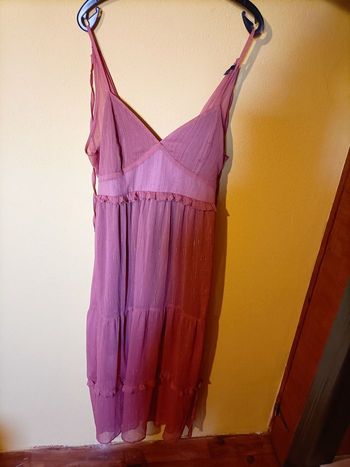 Robe longue corail Kiabi Lurex & dos nu