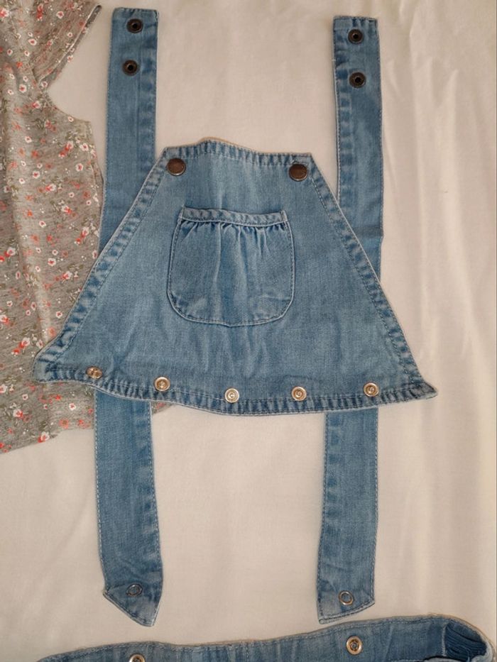 Combi-short en jean + tee shirt assorti - photo numéro 6