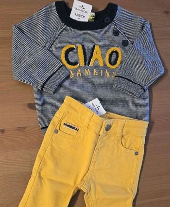 (NEUFS non portés) 🏷🏷🥰💙 superbe ensemble pull et jeans 3mois Garçon 💙🥰