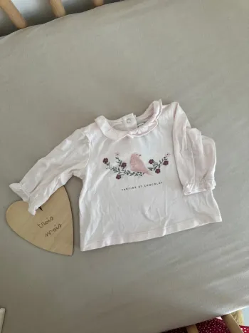 Pull rose tartine et chocolat
