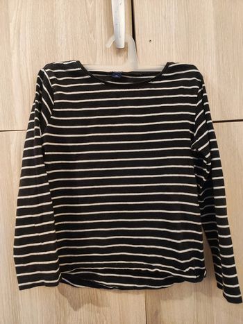 T shirt ml rayures noir & blanc 5 ans Kiabi