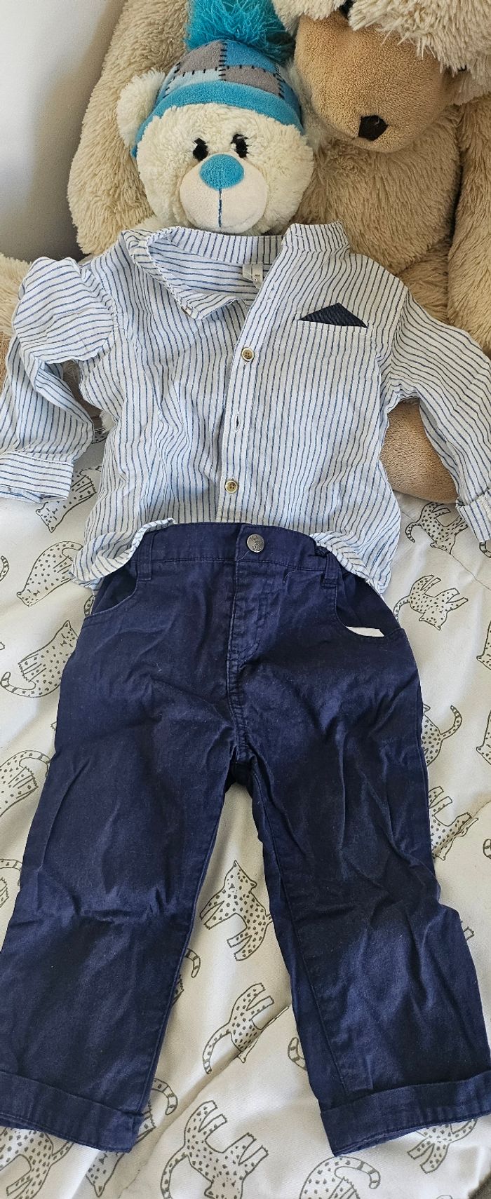 Lot de 4 ensembles bébé garçon en 18 mois pour saison automne-hiver - photo numéro 4