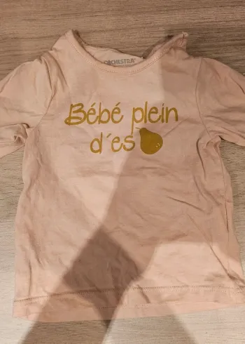 T-shirt bébé plein d'espoir orchestra 3 mois