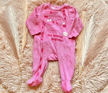 Pyjama rose girafe