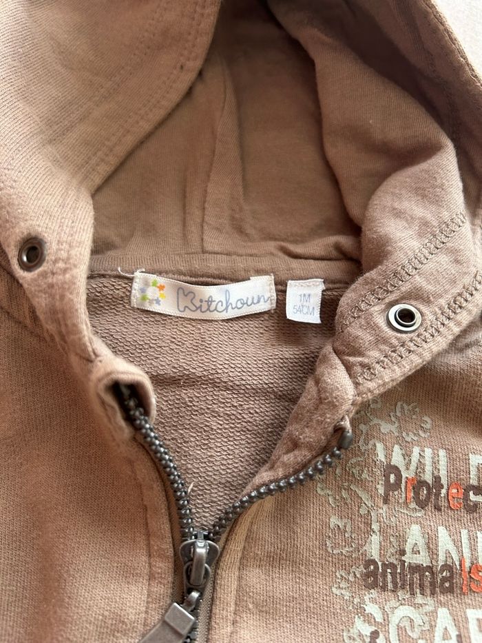 Ensemble de jogging 2 pièces marron bébé garçon taille 1 mois - photo numéro 5