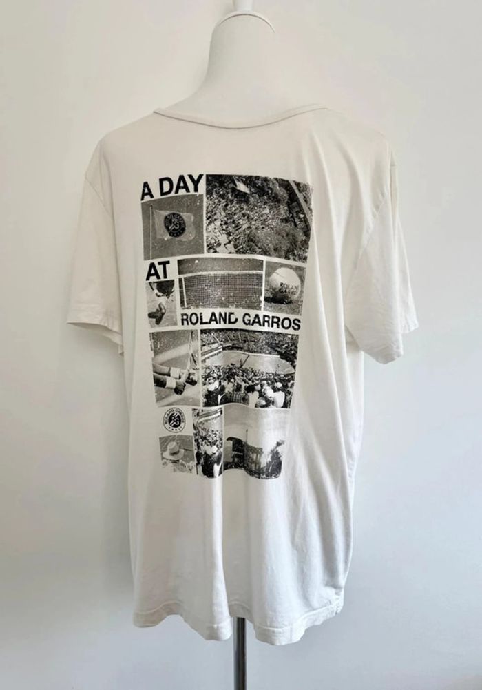 T-shirt Roland Garros homme blanc taille XXL