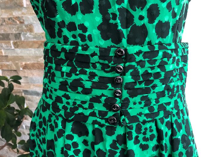 Robe verte et noire vintage Paola Antonini - photo numéro 3