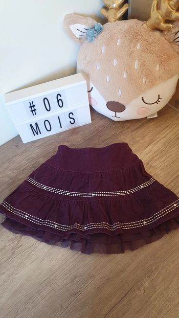 Jupe velours violet et argent