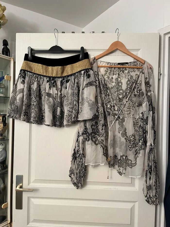 Ensemble chemisier et jupe Roberto cavalli taille 42 italienne