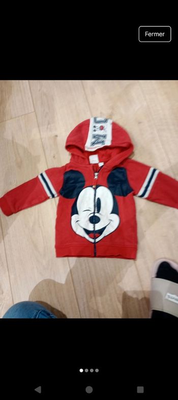Gilet Mickey 18 mois