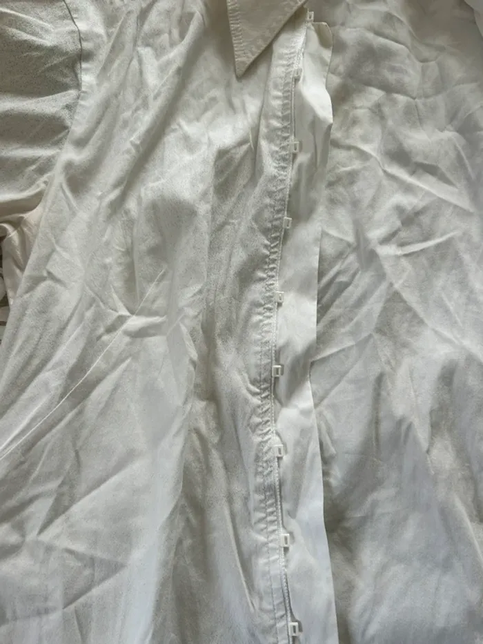 Chemise cop copine blanche moucheté gris taille 40 - photo numéro 6