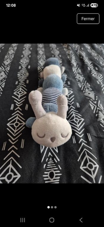 Peluche caterpilar avec grelots Obaïbi