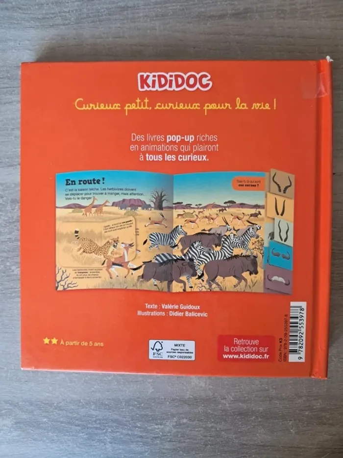Livre kididoc les animaux de la savane - photo numéro 2