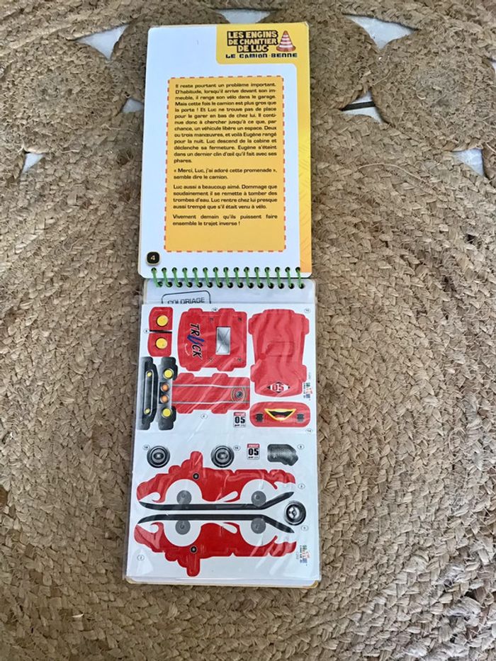 Livre les engins de Luc Eugène le camion benne maquette à construire - photo numéro 4