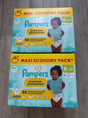 Lot de 140 couches Pampers premium taille 6