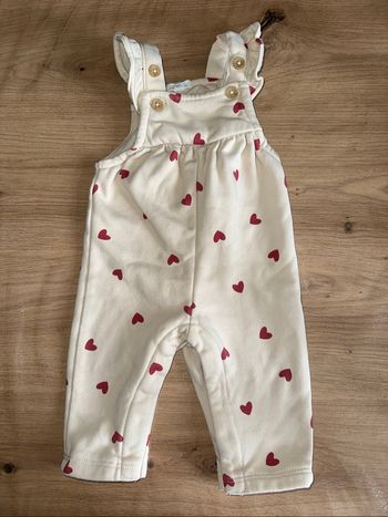 Salopette motif cœurs vertbaudet
