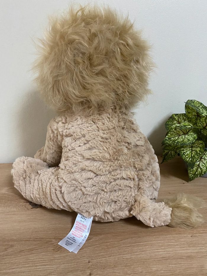 Doudou peluche lion beige marron assis primark baby neuf - photo numéro 3