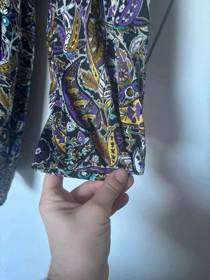 Robe Zara tissu satiné à imprimée cachemire taille xl neuve - photo numéro 6