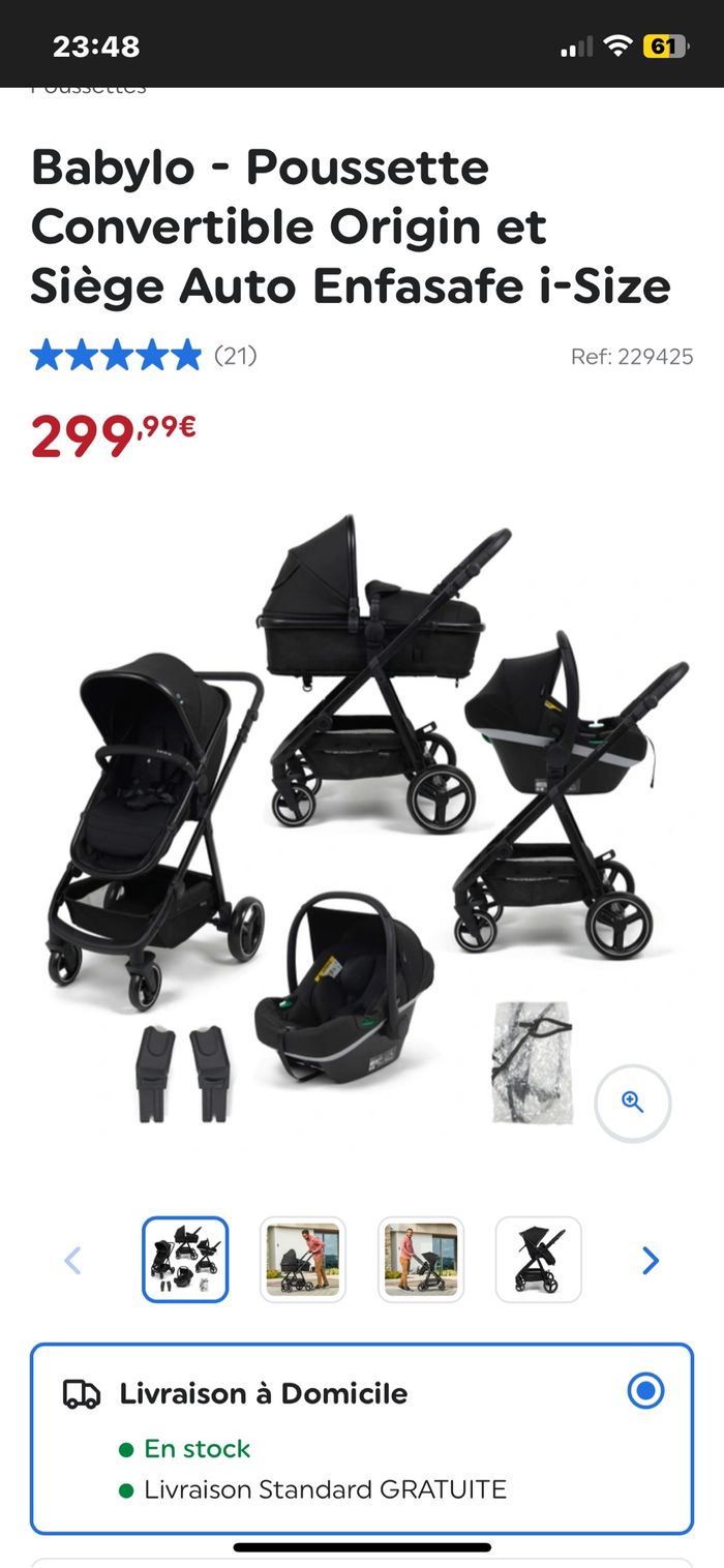 Poussette 3 en 1 babylo - photo numéro 8