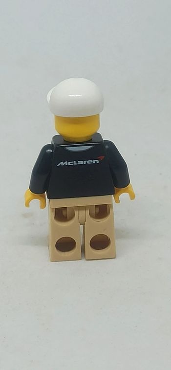 Figurine homme pilote mclaren avec casquette lego
