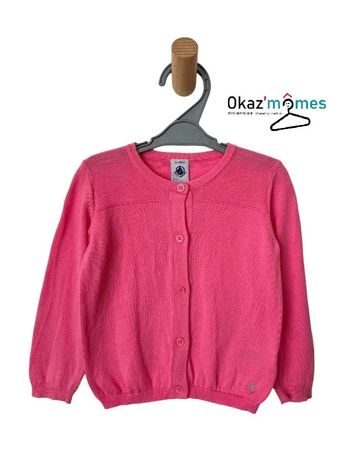 Gilet fin rose - Petit Bateau fille 24 mois (86cm)