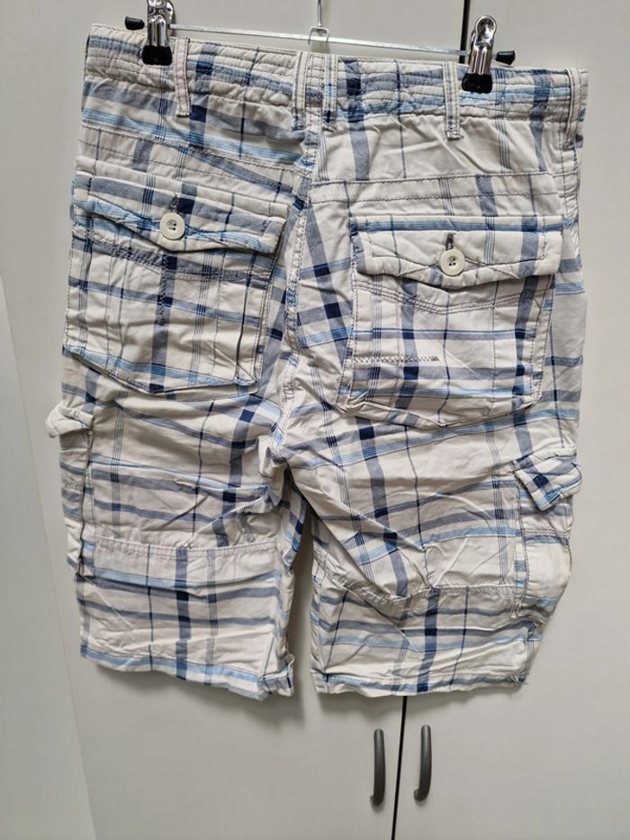 Short Bermuda Blanc A Rayures Bleues - photo numéro 3