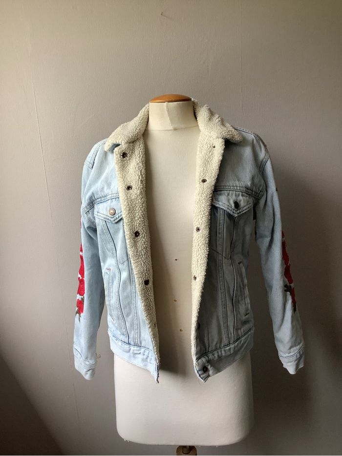 Veste Levi’s Sherpa brodé fleurs - photo numéro 1